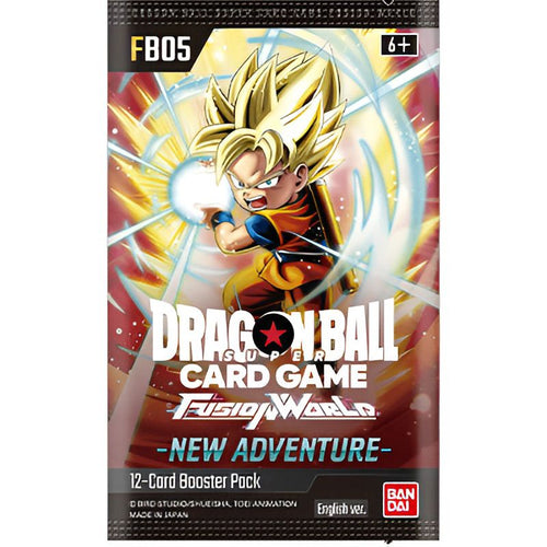 Dragon Ball Super TCG Fusion World - New Adventure - FB05 (Inglés) Paquetes de refuerzo.