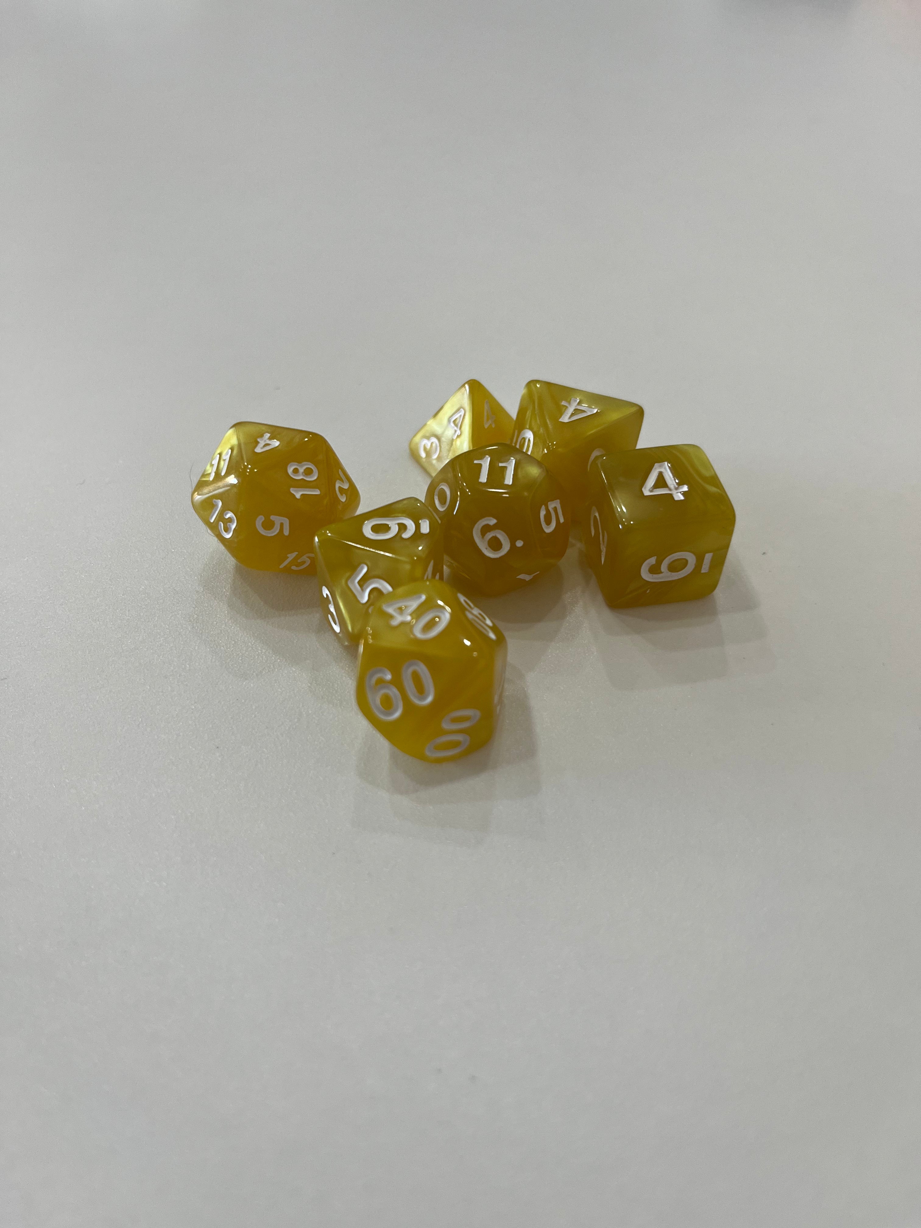 Juego de 7 dados para juegos de rol. 16 mm