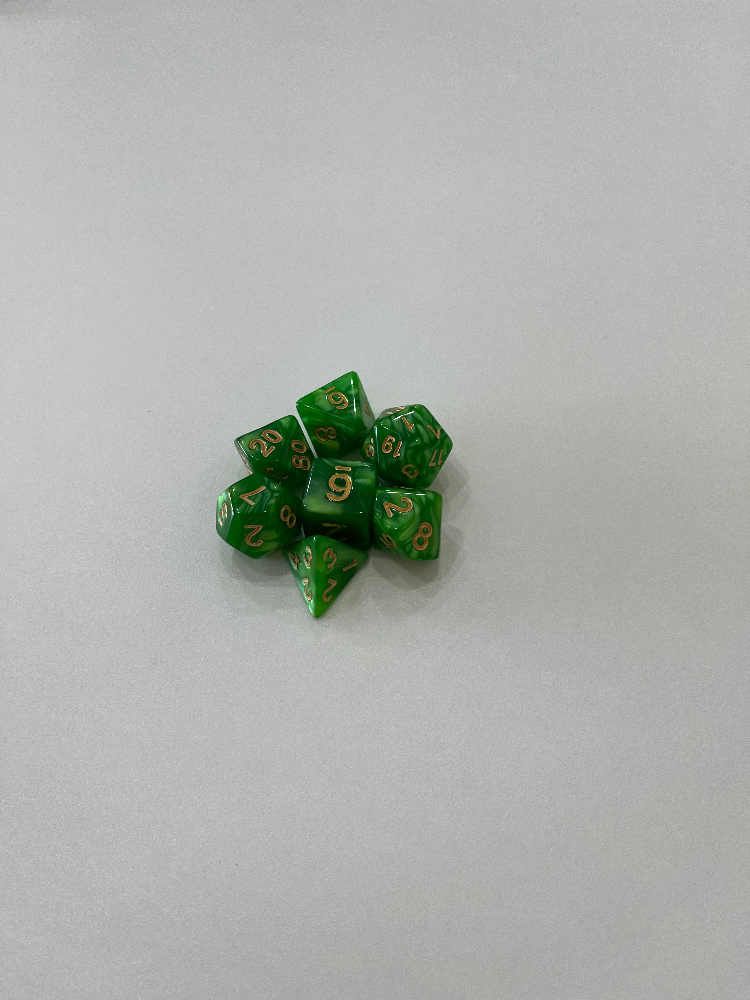 Juego de 7 dados para juegos de rol. 16 mm