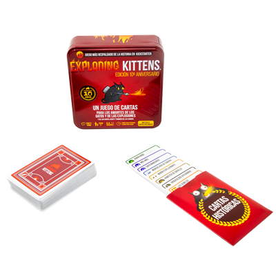 Exploding Kittens 10º Aniversario | Juego de Mesa | Juego Familiar | Juego para Fiestas
